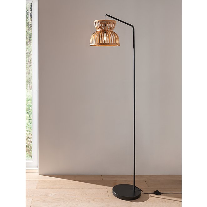 Black Bamboo Hanging Floor Lamp Home, How To Raise A Table Lamp