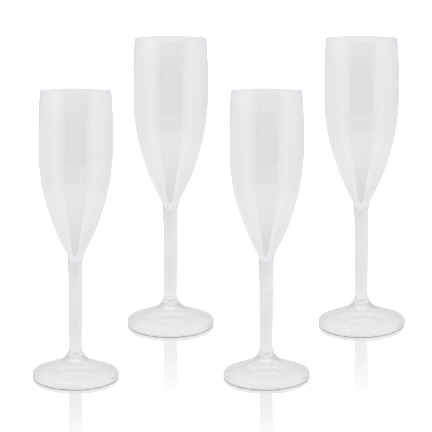 George Clear Outdoor Plastic Champagne Flute - Set Of 4