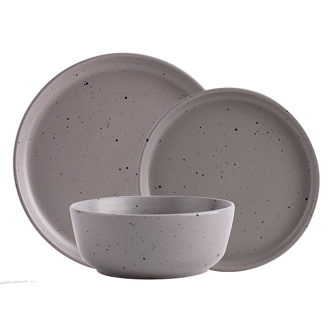 Grey 205 x 28.5 x 29 cm Sabichi Speckle Dinner Set Stone