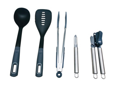 Black Utensils Set Set of 5 Home at ASDA