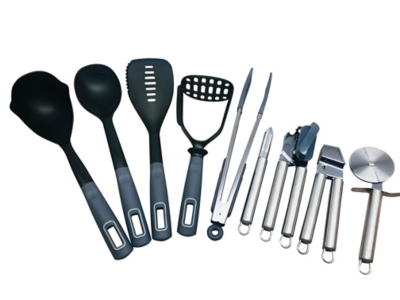 Black Utensils Set Set of 9 Home at ASDA