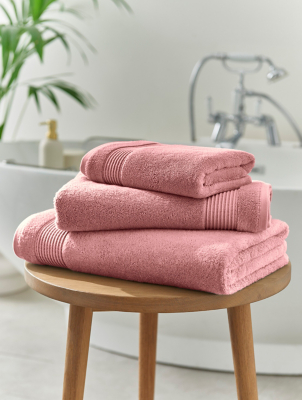Pink Egyptian Cotton Towel Range Home at ASDA
