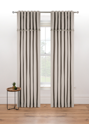 Taupe Pelmet Tassel Hidden Tab Top Curtains Home at ASDA