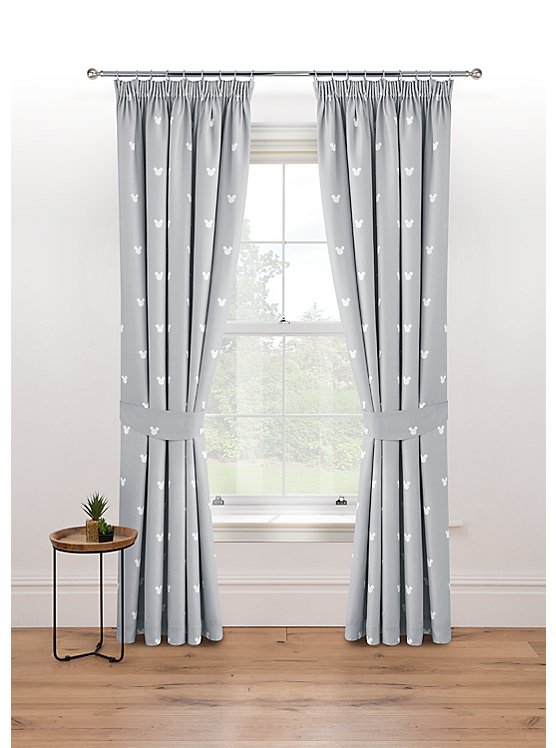 Grey Disney Mickey Mouse Blackout Curtains Home George At Asda
