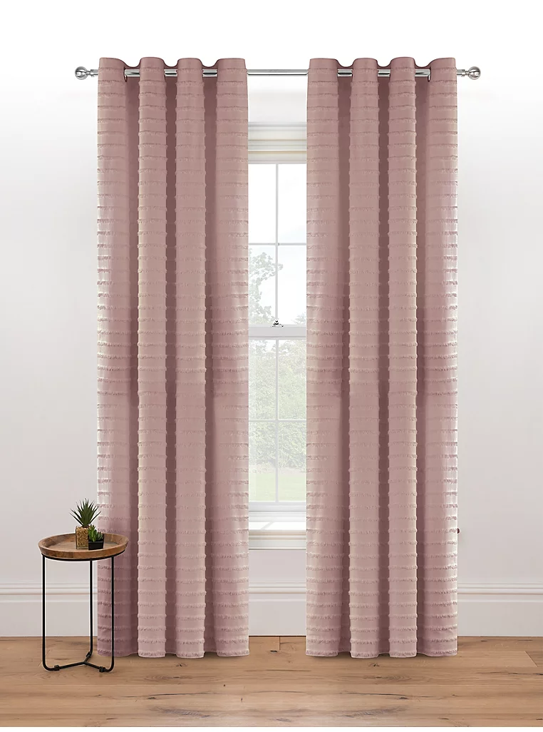 Pink Linear Tuft Eyelet Curtains | Home | George at ASDA