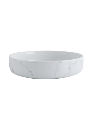 Grey & White Marble Serving Bowl Home at ASDA