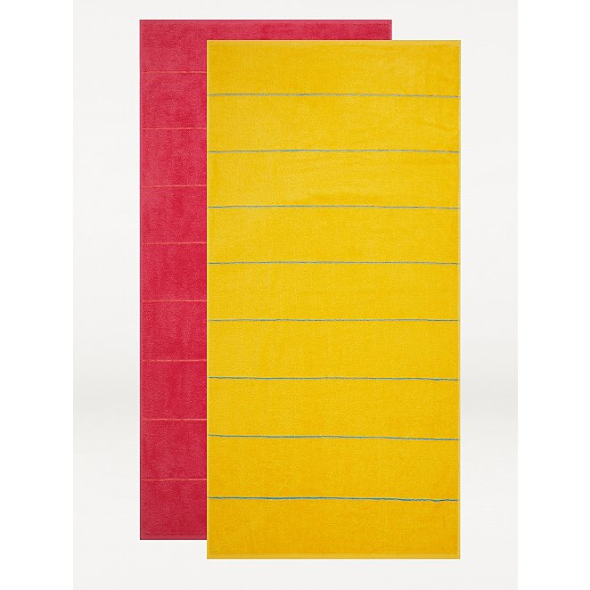 Yellow & Pink Stripe Beach Towel - Set of 2 | Home | George at ASDA