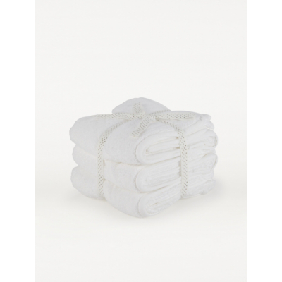 George Unisex Kids White Hooded Towels Pack Size 3
