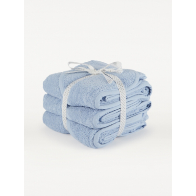 George Unisex Kids Blue Hooded Towels Pack Size 3