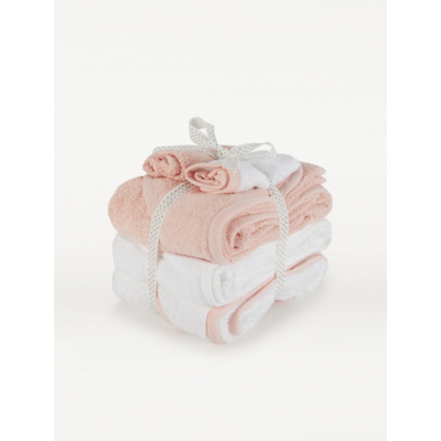 George Home Pink Towels and Flannel Set