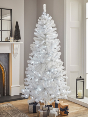 6ft White Pre-Lit LED Christmas Tree | Christmas | George At ASDA