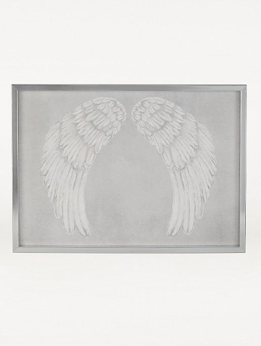 Grey A3 Angel Wings Framed Print Home George At Asda - Angel Wings Wall Art Asda