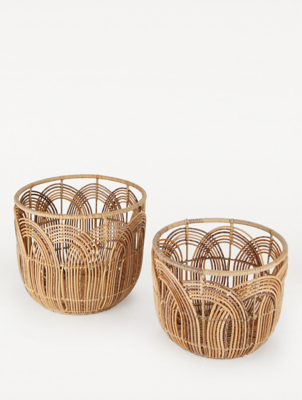 RattanEffect Basket Set of 2 Home at ASDA