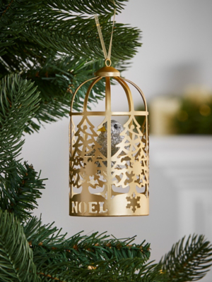 Gold-Tone Bird Cage Bauble