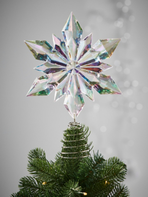 Iridescent Snowflake Christmas Tree Topper