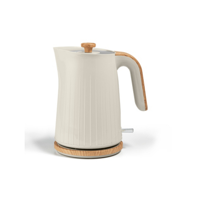 George Cream Wood Textured Scandi Fast Boil Kettle 1.7L - Cream