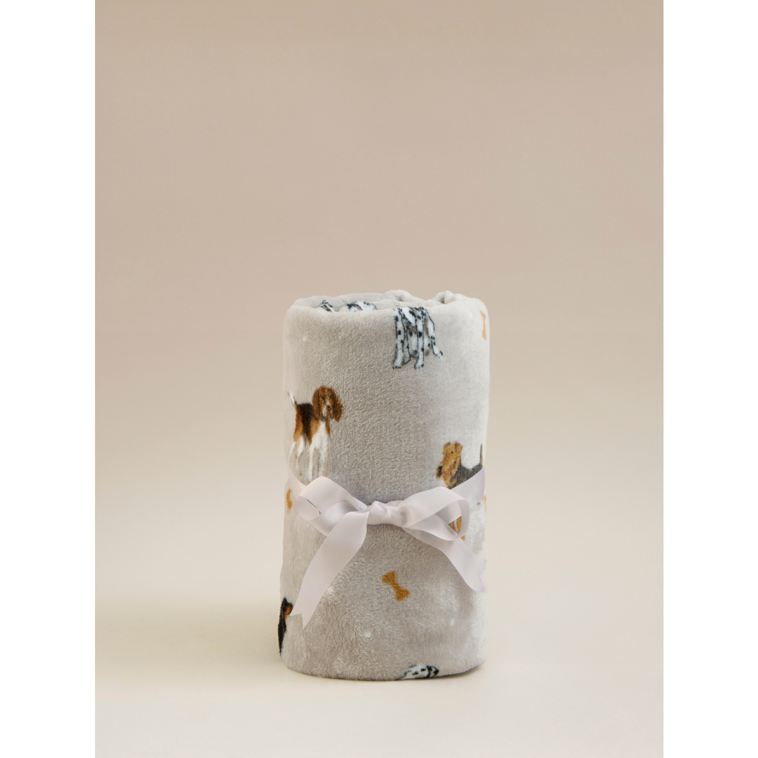 George Natural Dog Pattern Super Soft Throw - 150Cm X 120Cm