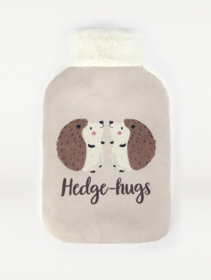 Natural Hedgehog Hot Water Bottle Home at ASDA