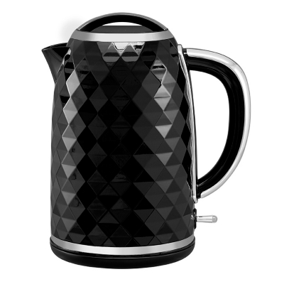 George Black Fast Boil Diamond Textured Kettle 1.7L - Black