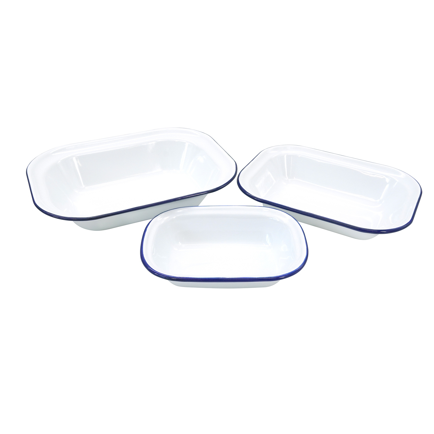 George White Pie Dish - Set Of 3