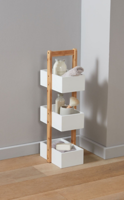 Natural Bamboo 3 Tier Caddy Home at ASDA