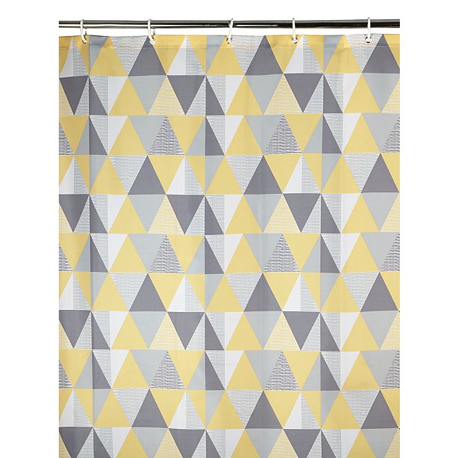 Geometric Print Shower Curtain Home, Mustard Shower Curtain