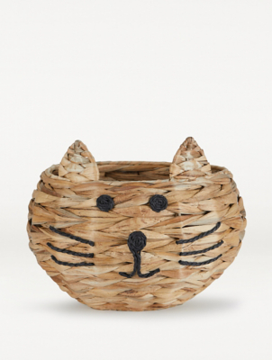 Natural Cat Water Hyacinth Storage Basket Home at ASDA