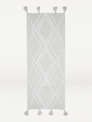 Natural Tribal Extra Long Bath Mat Home at ASDA