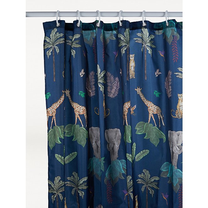 Green Safari Shower Curtain Home, Jungle Shower Curtain Hooks