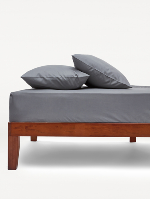 Dark Grey Fitted Sheet Home George At Asda