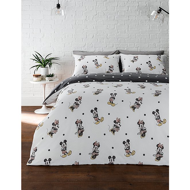 Minnie Cotton Reversible Duvet Set, Disney Bedsheets King Size