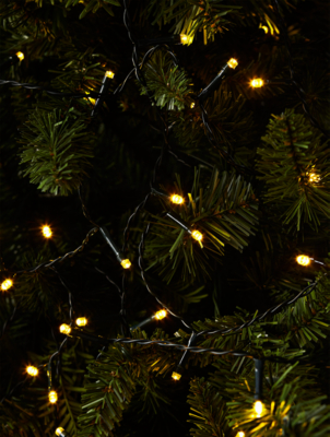 Warm White LED String Lights on Green Cable Various Lengths