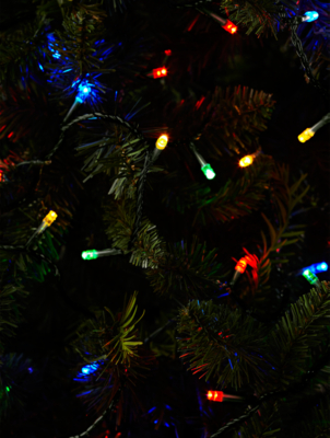 MultiColoured LED String Lights on Green Cable Various Lengths
