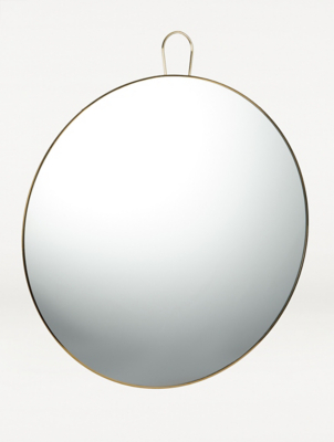 50cm Large GoldTone Mirror Home at ASDA