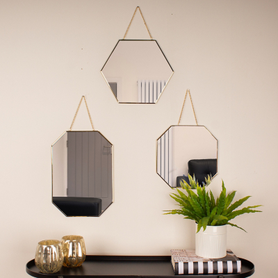 GoldTone Mirrors Set of 3 Home at ASDA