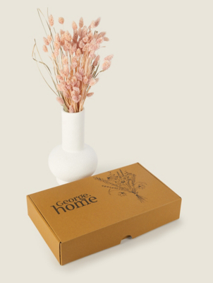 Pink Dried Floral Bouquet Home at ASDA