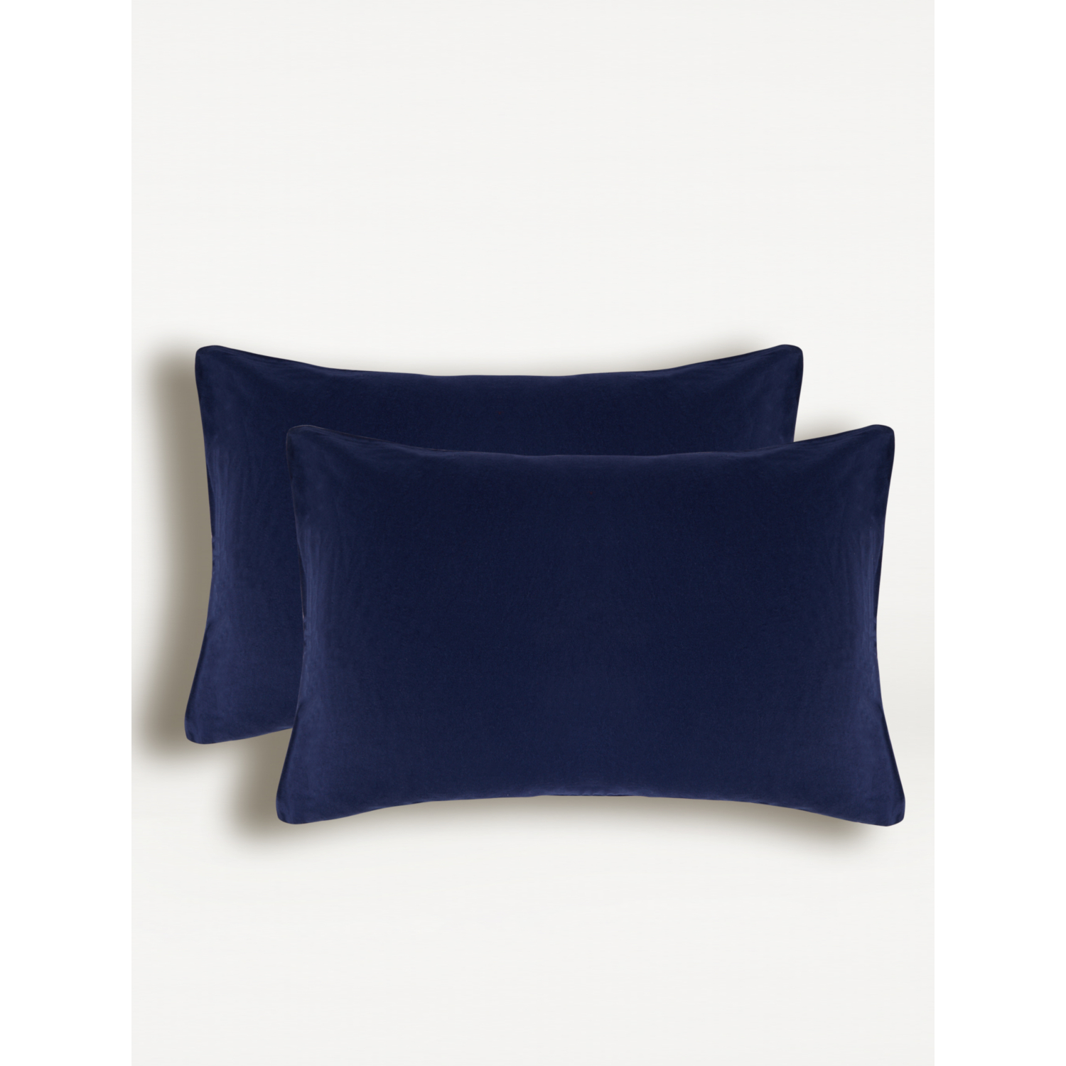 George Navy Brushed Cotton Plain Pillowcase Pair