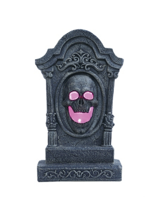 Halloween Black Large Light Up Tombstone Decoration Halloween