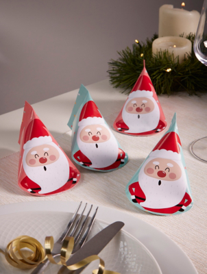 Luxury Santa Shape Christmas Crackers - Set of 6