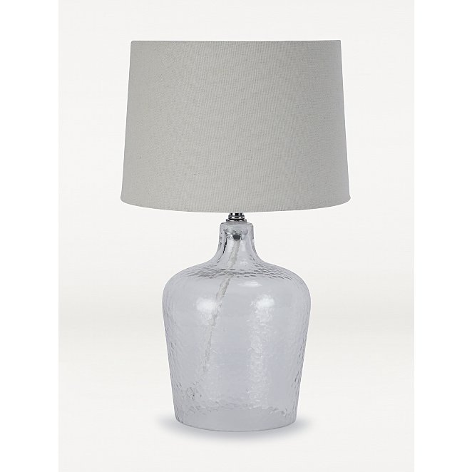 Clear Glass Table Lamp Home George, What Wattage For A Table Lamp