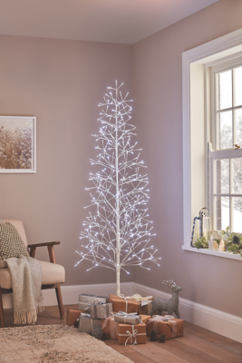 White Outdoor Led Light Tree Christmas George At Asda