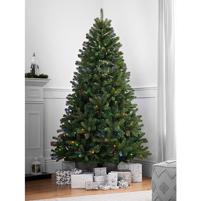 Green 7ft PreLit Christmas Tree Christmas at ASDA