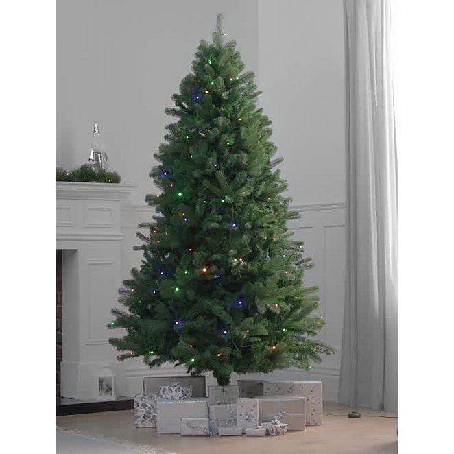 Green 7ft PreLit Christmas Tree Christmas at ASDA