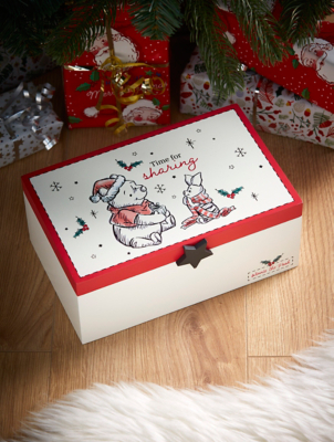 White Winnie The Pooh Wooden Christmas Eve Box Christmas George At Asda
