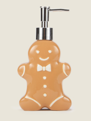 Natural Christmas Gingerbread Soap Dispenser Home at ASDA