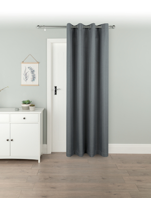 Charcoal Single Door Panel Thermal Blackout Curtain Home at ASDA