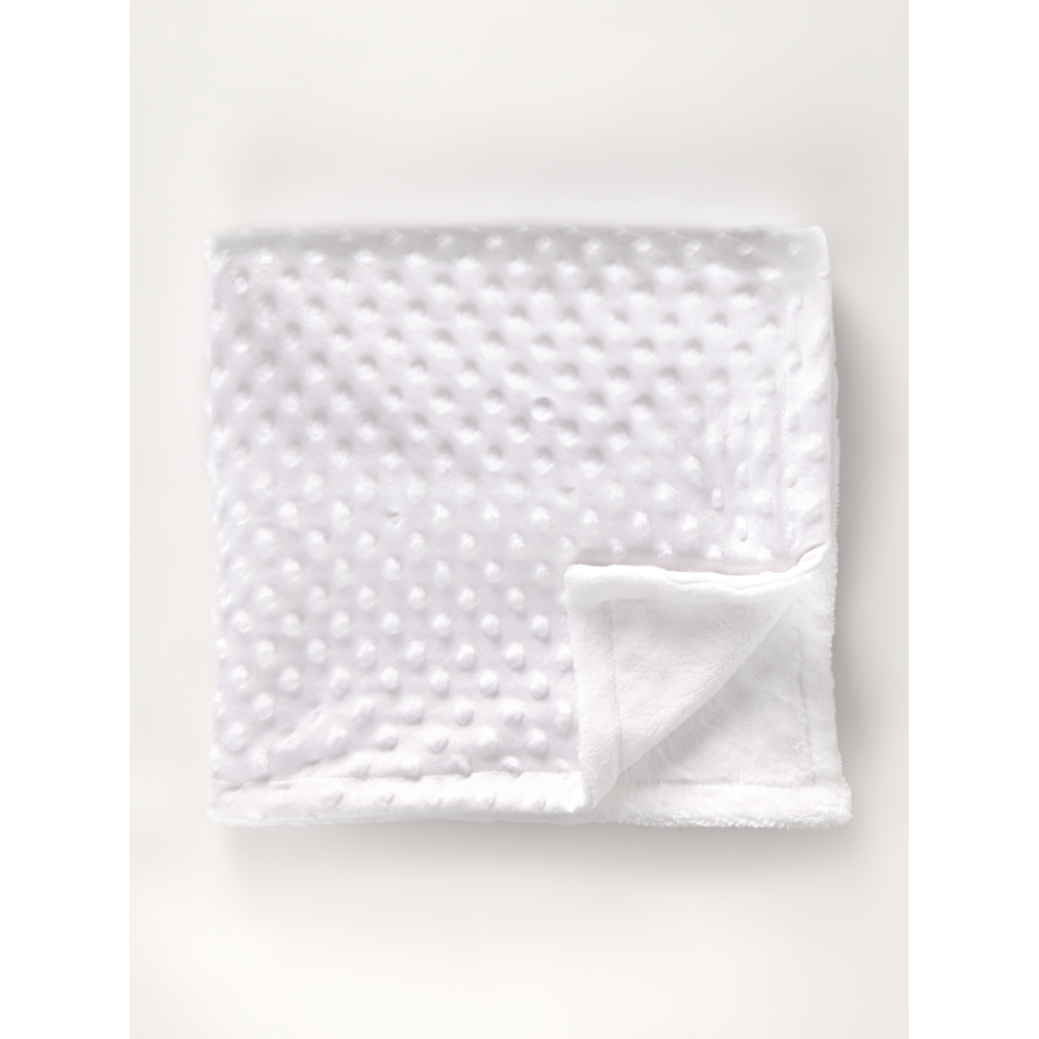 George White Popcorn Spotted Fleece Blanket - 70Cm X 100Cm