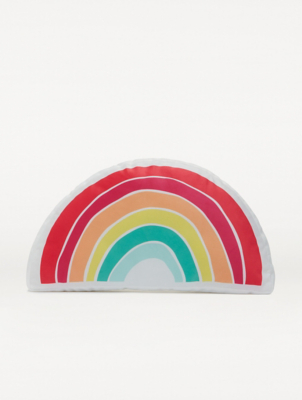 Multi Rainbow Shape Cushion Home at ASDA