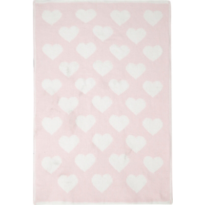 Heart Chenille Baby Shawl - 100cm x 70cm