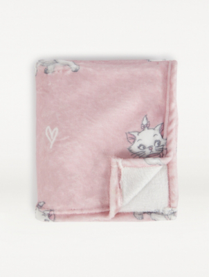 Disney Aristocats Marie Pink Fleece Blanket Home at ASDA